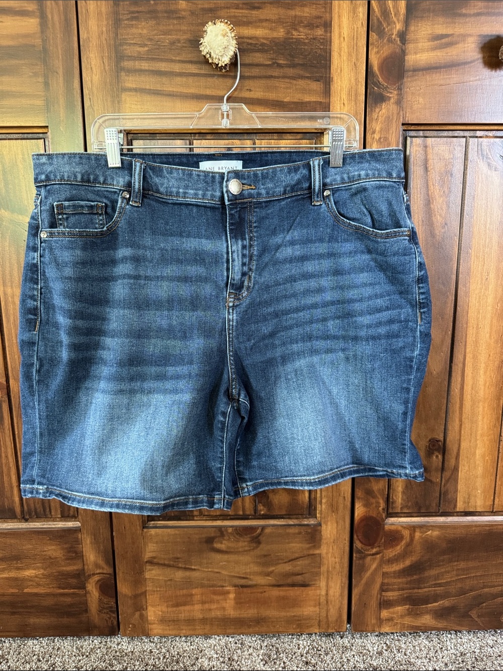 Lane Bryant Dark Blue Denim Jean Shorts